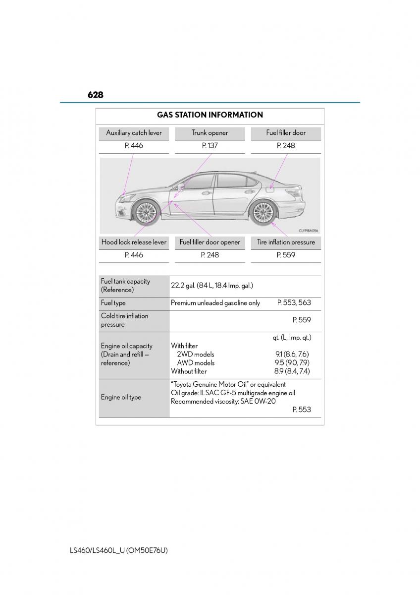 Lexus LS460 IV 4 owners manual / page 628