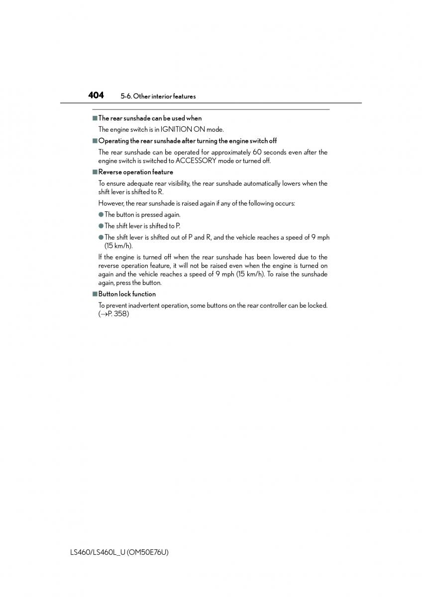 Lexus LS460 IV 4 owners manual / page 404