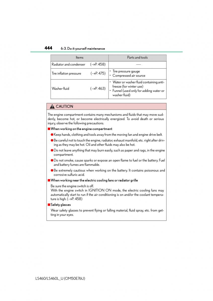Lexus LS460 IV 4 owners manual / page 444
