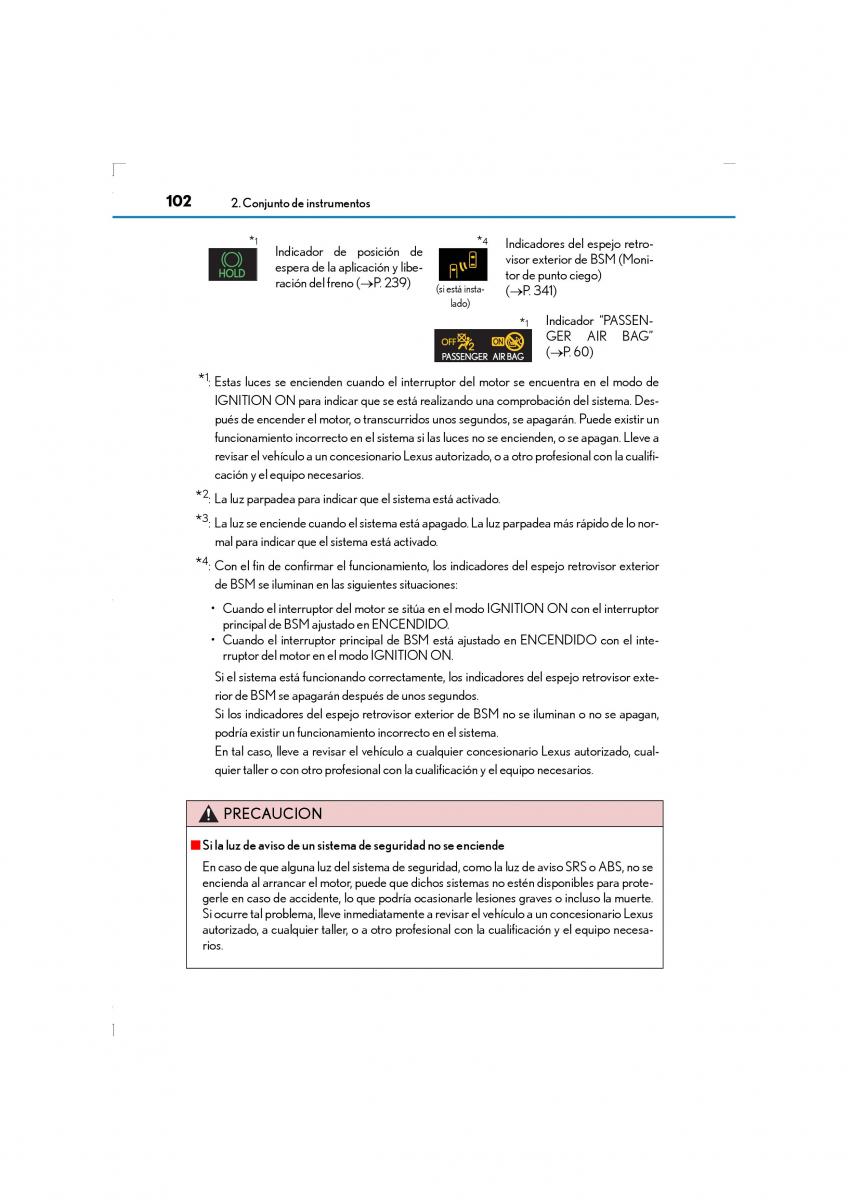 Lexus LS460 IV 4 manual del propietario / page 102