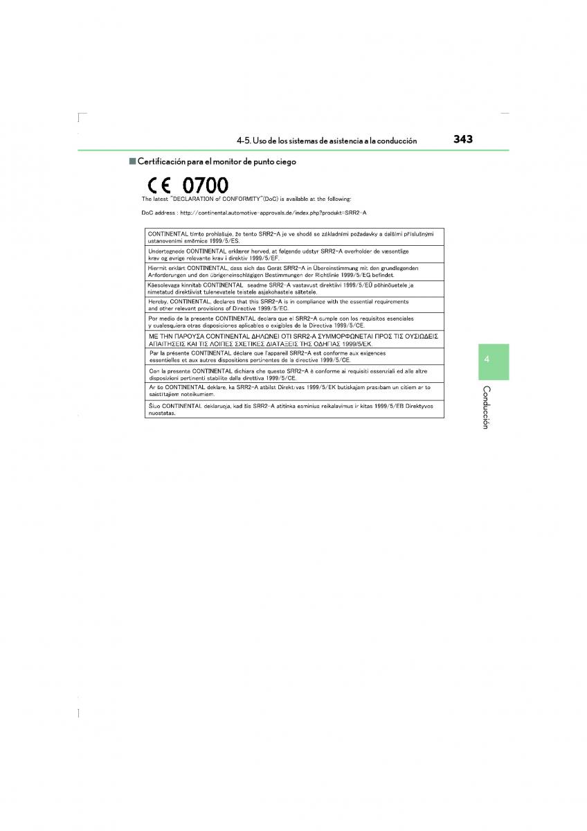 Lexus LS460 IV 4 manual del propietario / page 343
