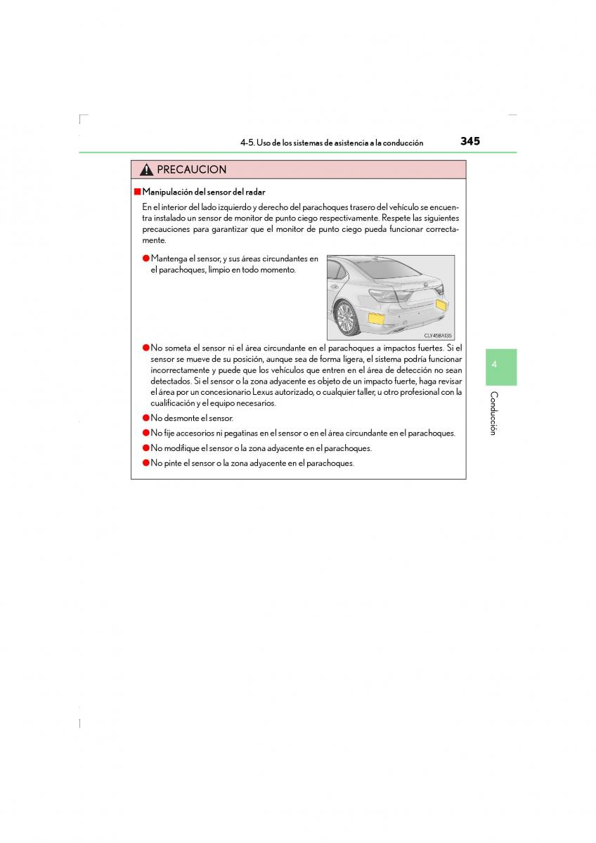 Lexus LS460 IV 4 manual del propietario / page 345