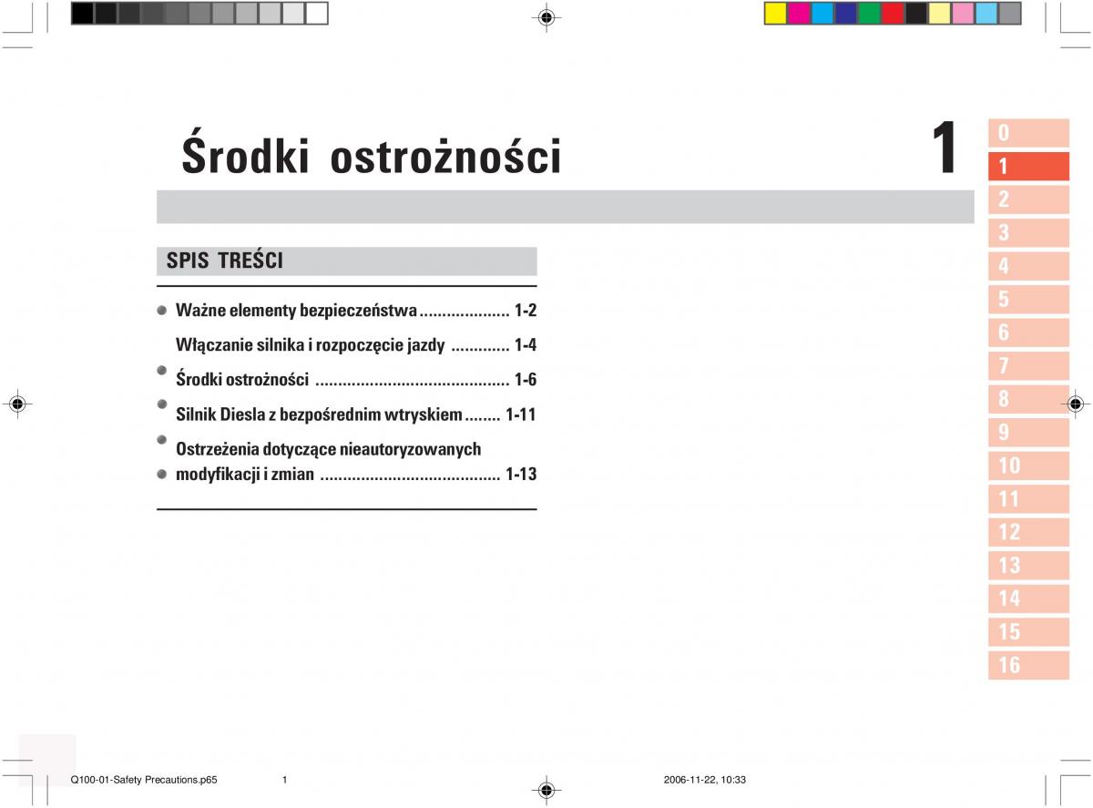 manual  SsangYong Actyon instrukcja / page 13