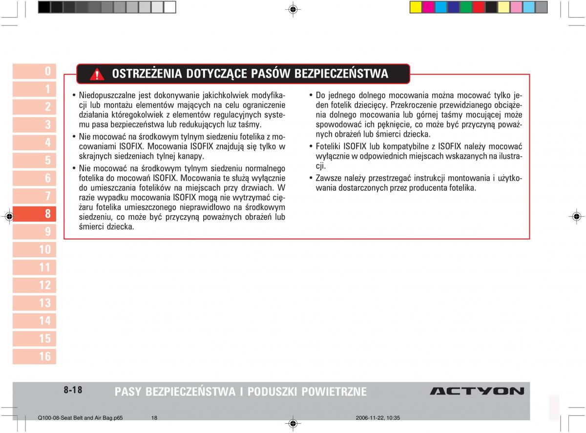 SsangYong Actyon instrukcja obslugi / page 145