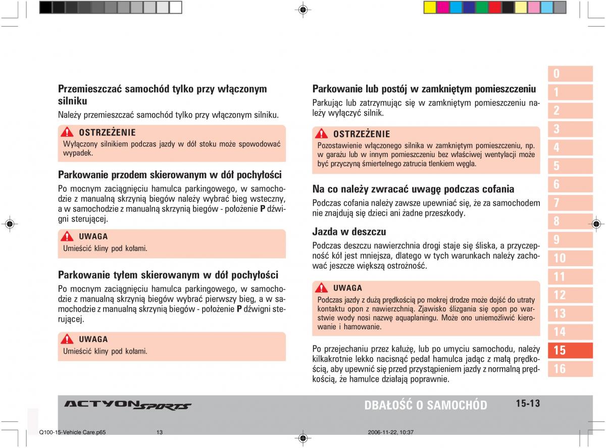 SsangYong Actyon instrukcja obslugi / page 292