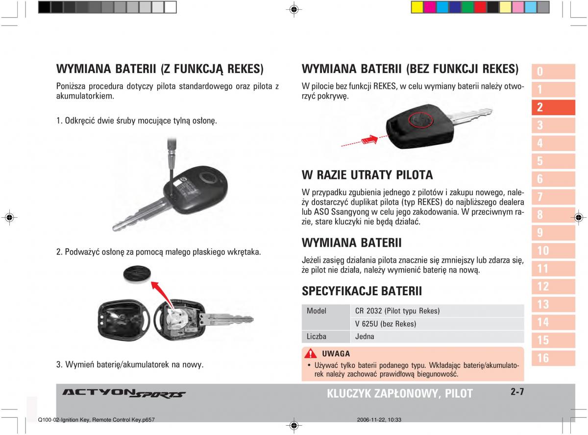 SsangYong Actyon instrukcja obslugi / page 34