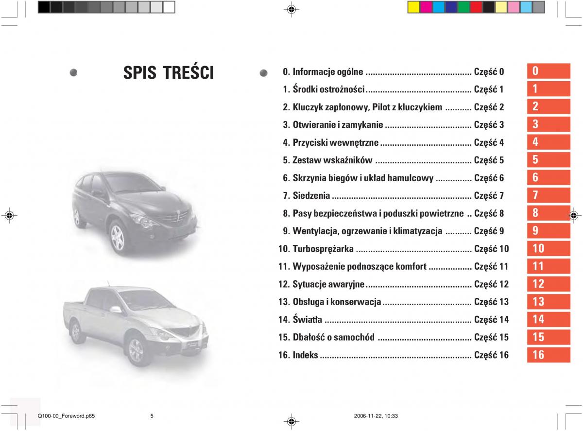 manual  SsangYong Actyon instrukcja / page 4