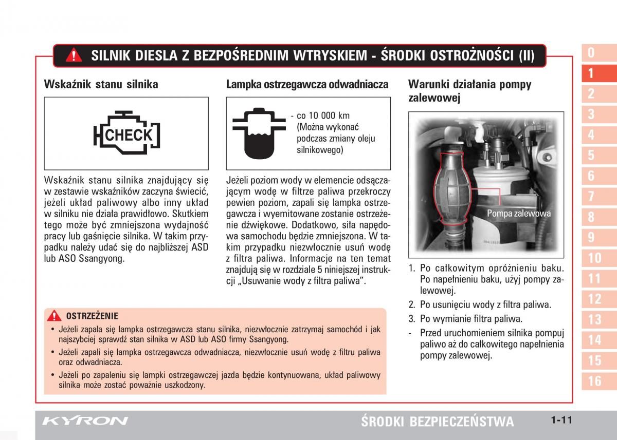 SsangYong Kyron instrukcja obslugi / page 24