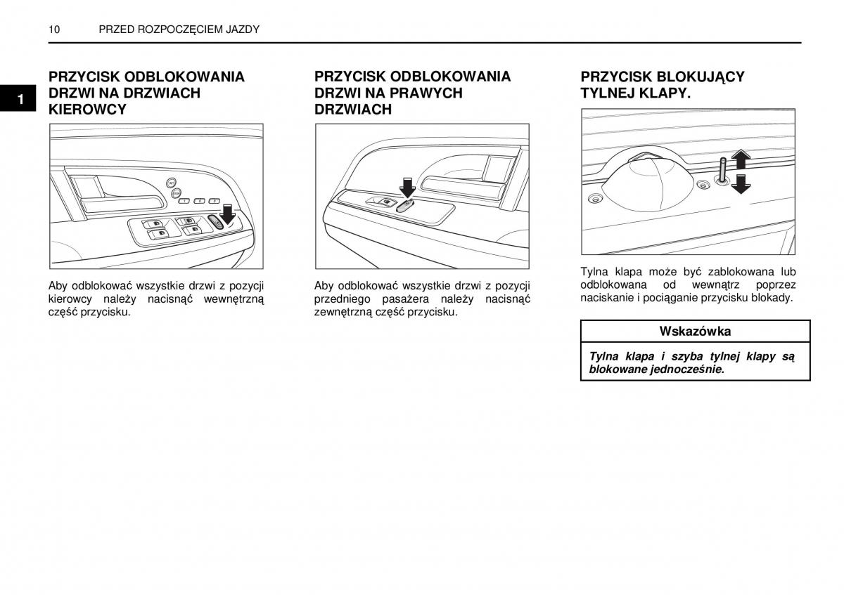 SsangYong Rexton I 1 instrukcja obslugi / page 10