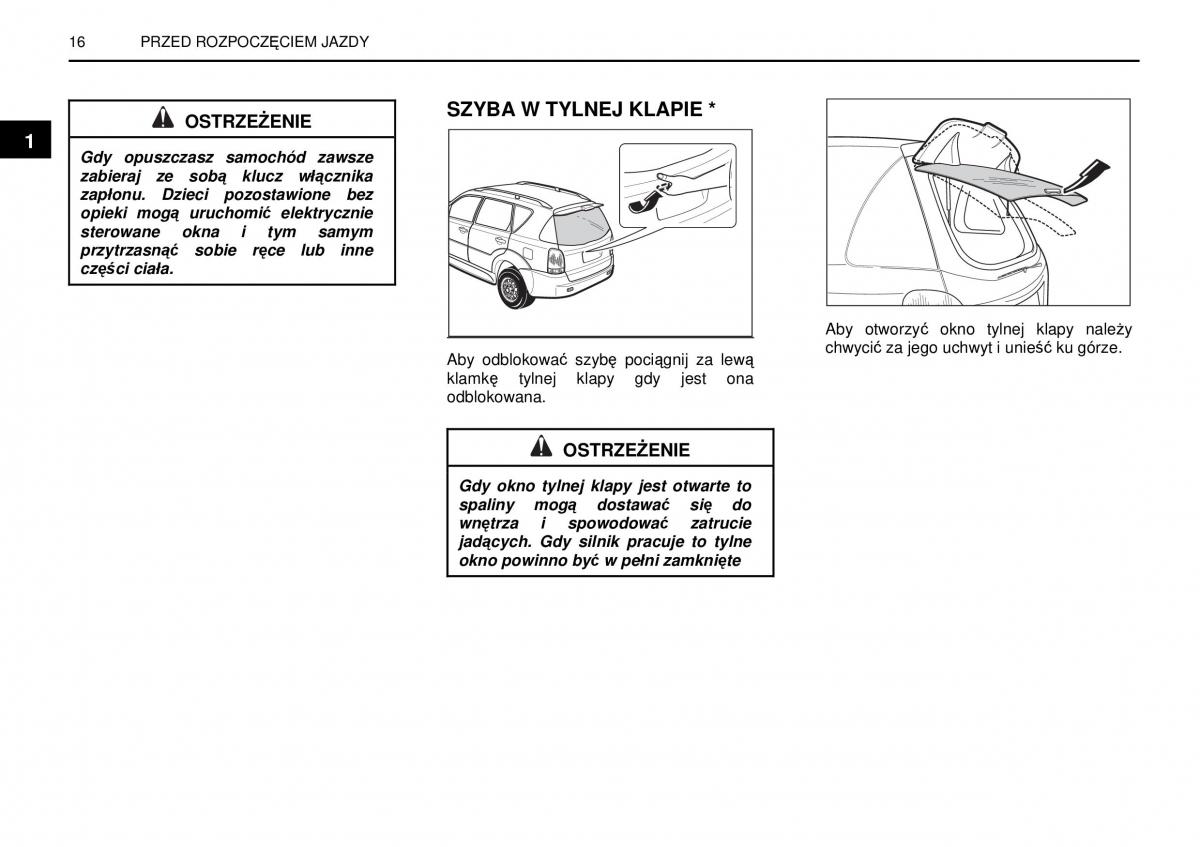 SsangYong Rexton I 1 instrukcja obslugi / page 16