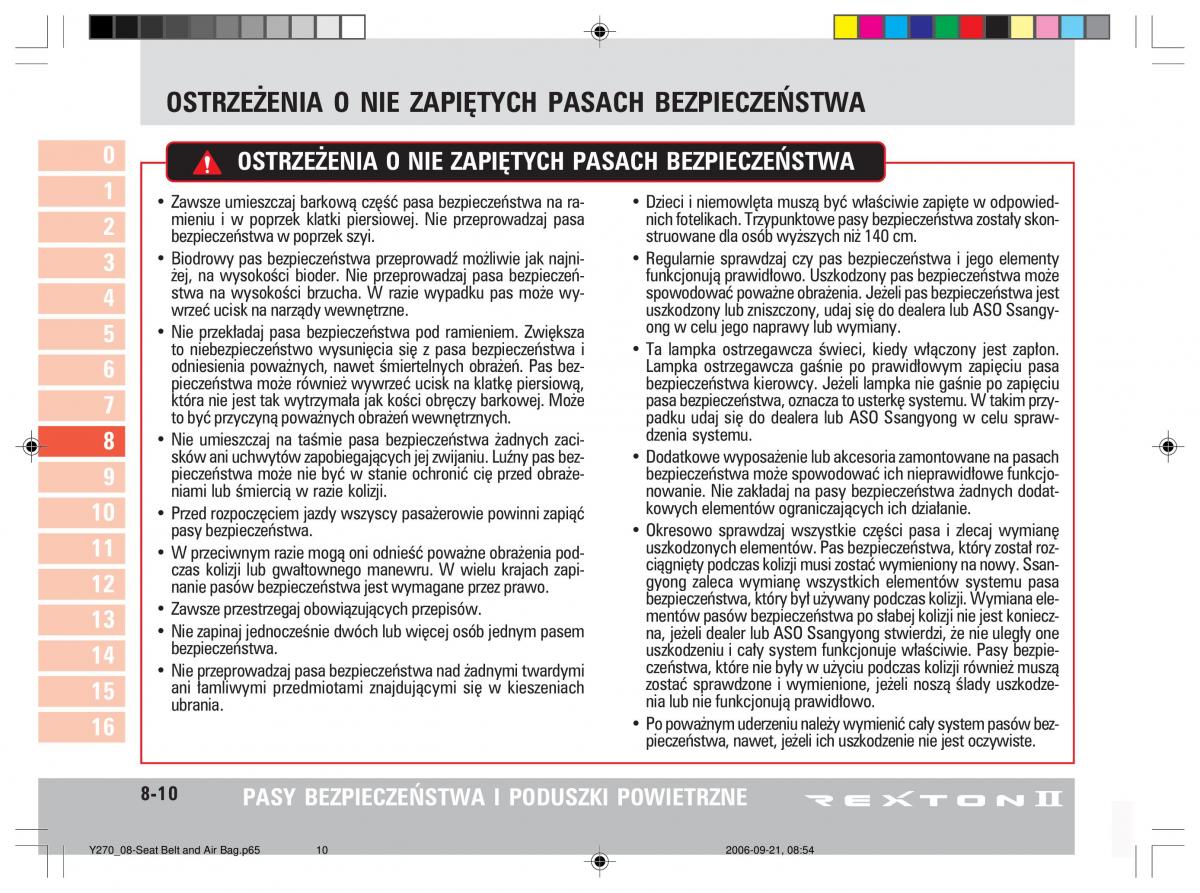 SsangYong Rexton II 2 instrukcja obslugi / page 158