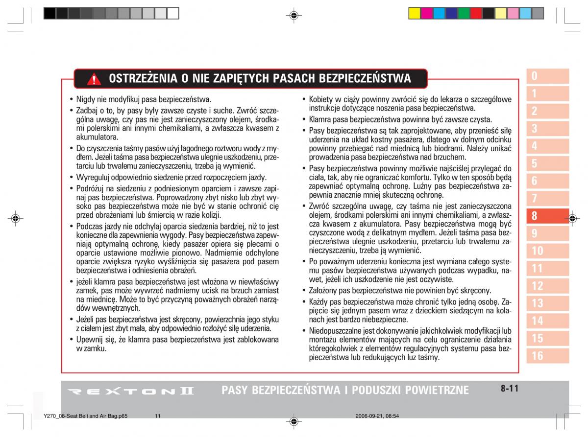 SsangYong Rexton II 2 instrukcja obslugi / page 159