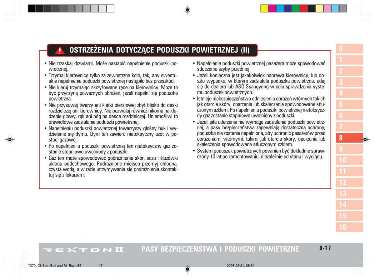 SsangYong Rexton II 2 instrukcja obslugi / page 165