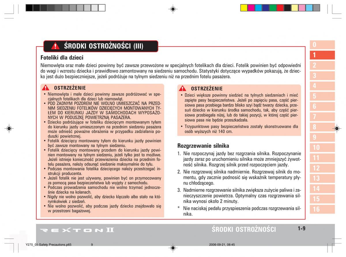 manual  SsangYong Rexton II 2 instrukcja / page 21