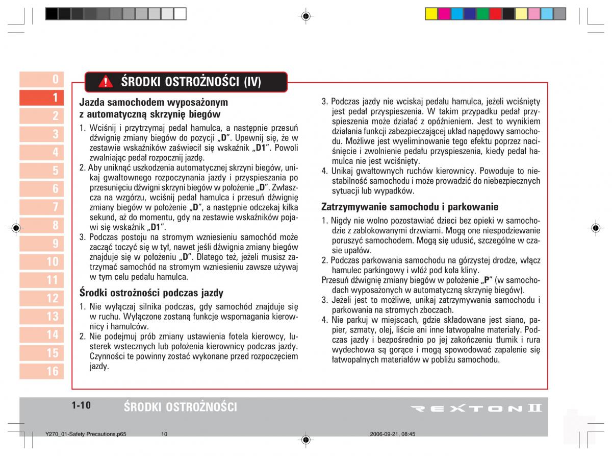 SsangYong Rexton II 2 instrukcja obslugi / page 22