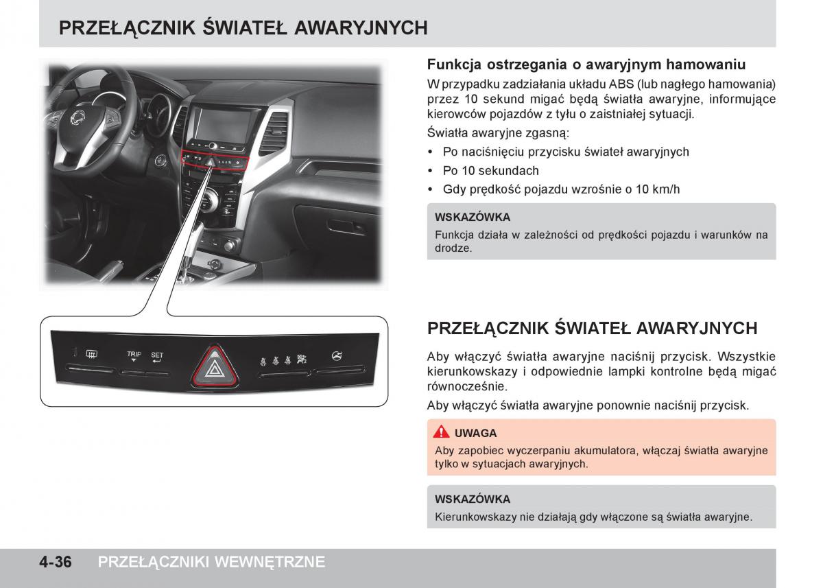 SsangYong Tivoli instrukcja obslugi / page 136