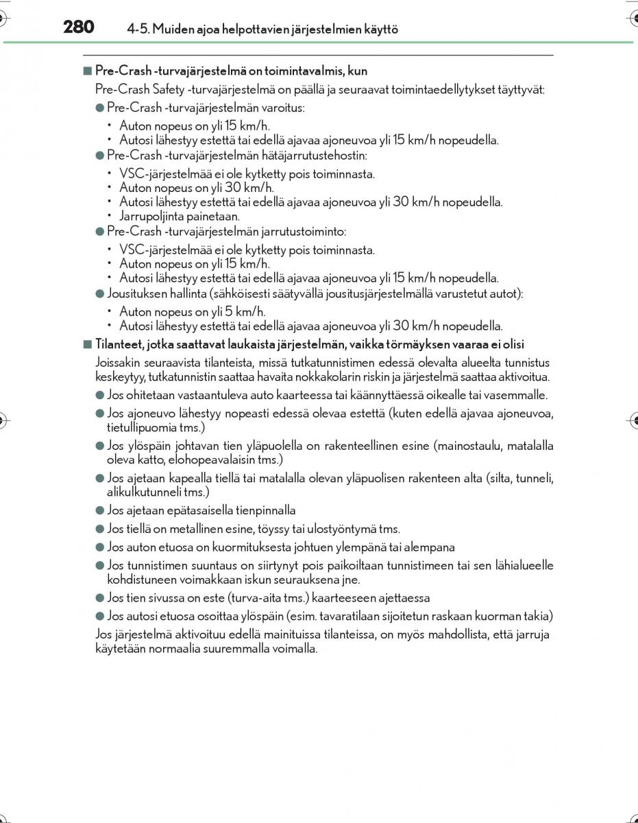 Lexus IS300h III 3 omistajan kasikirja / page 280