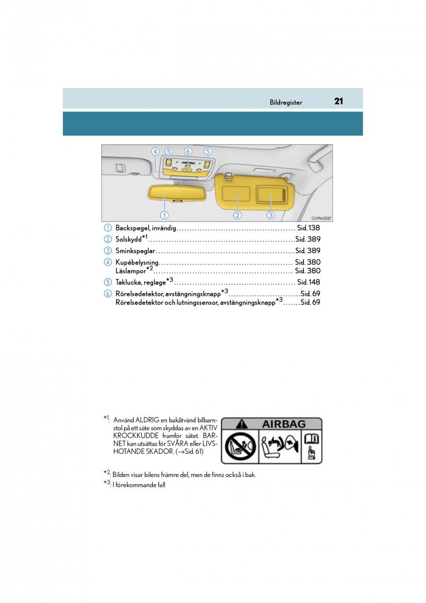Lexus IS200t III 3 instruktionsbok / page 21