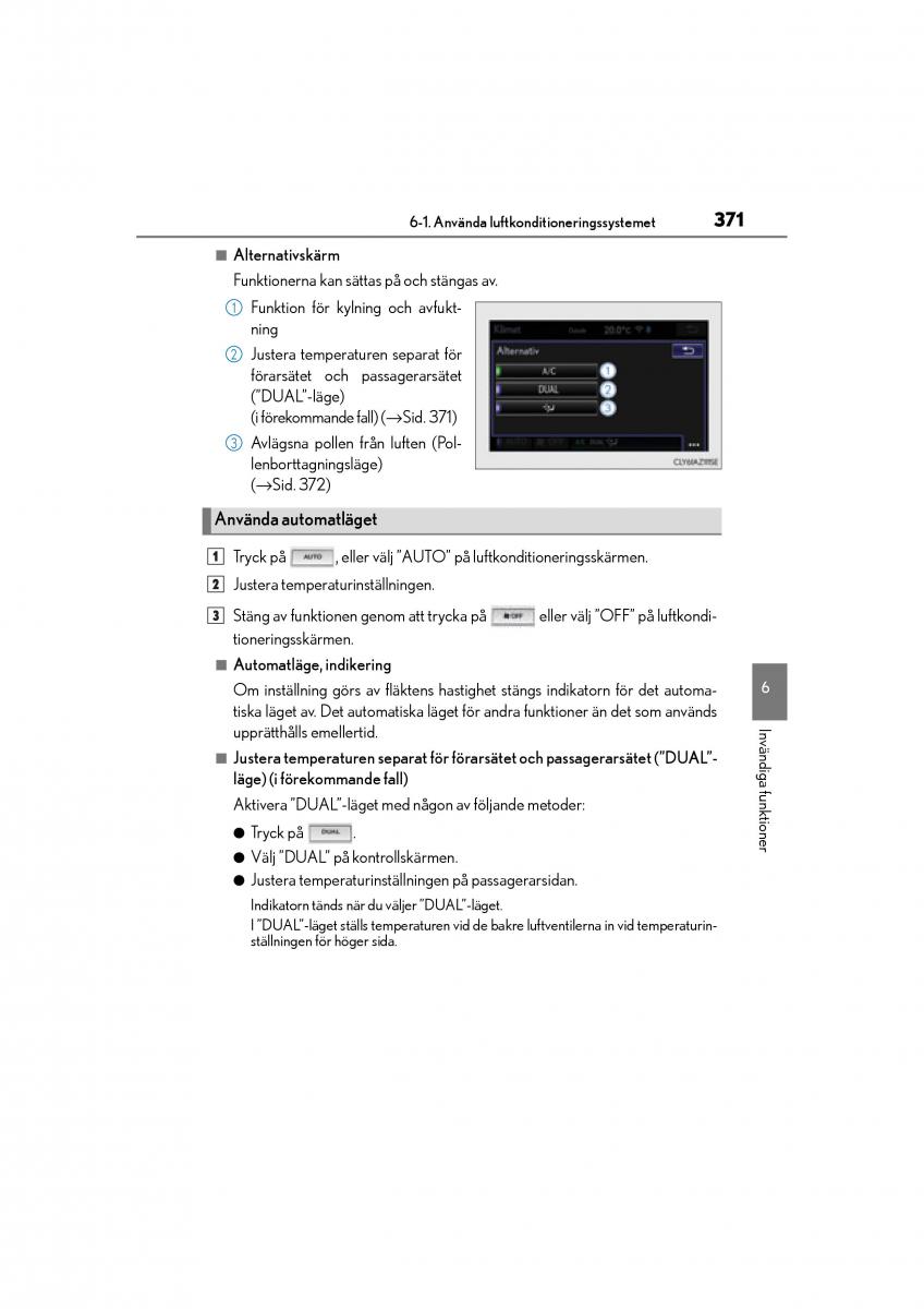 Lexus IS200t III 3 instruktionsbok / page 371