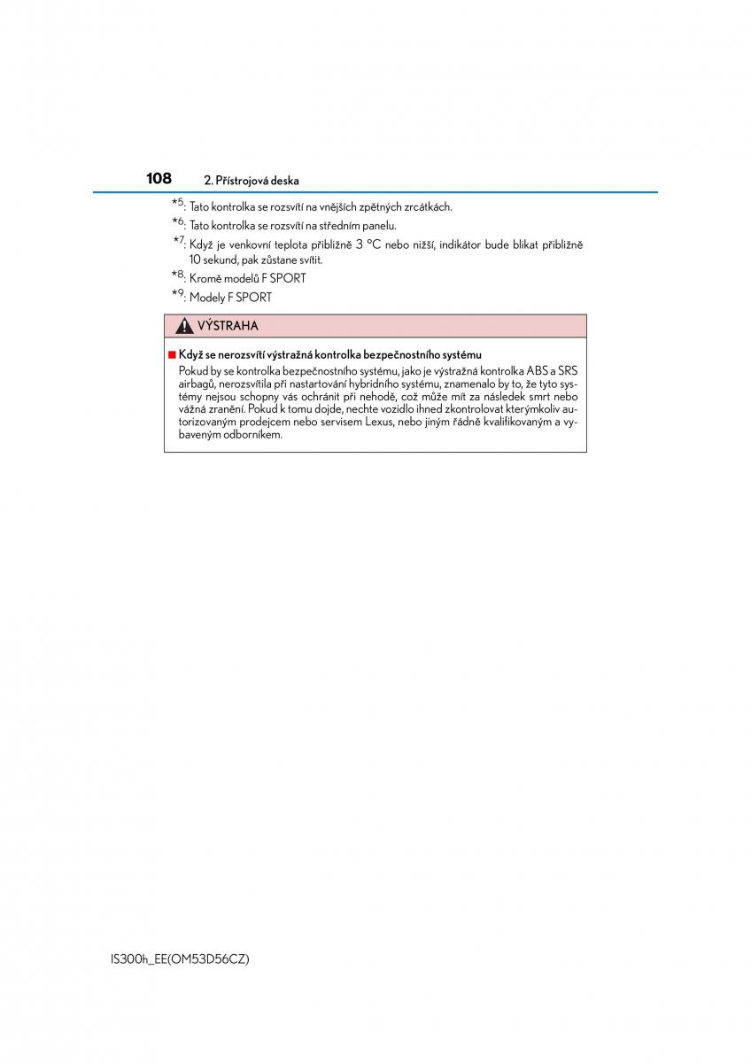 Lexus IS300h III 3 navod k obsludze / page 108