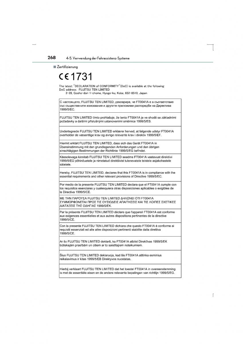 Lexus IS300h III 3 Handbuch / page 268
