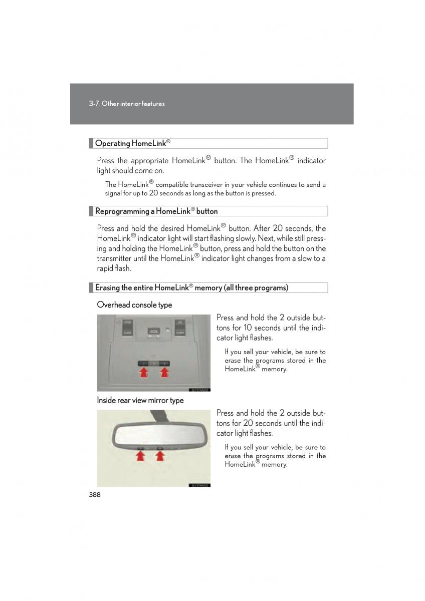 Lexus HS owners manual / page 390