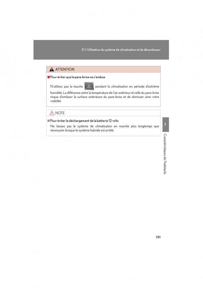 Lexus HS manuel du proprietaire / page 283