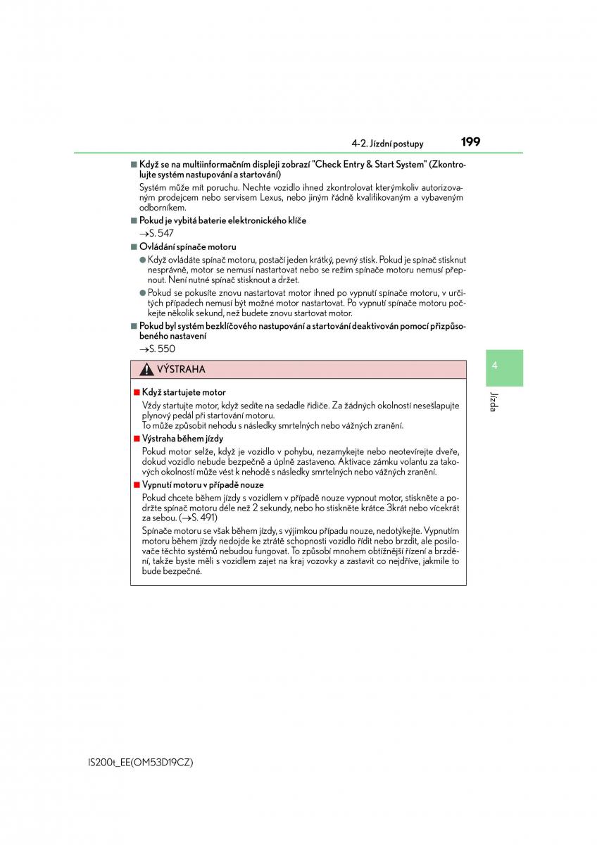 Lexus IS200t III 3 navod k obsludze / page 199