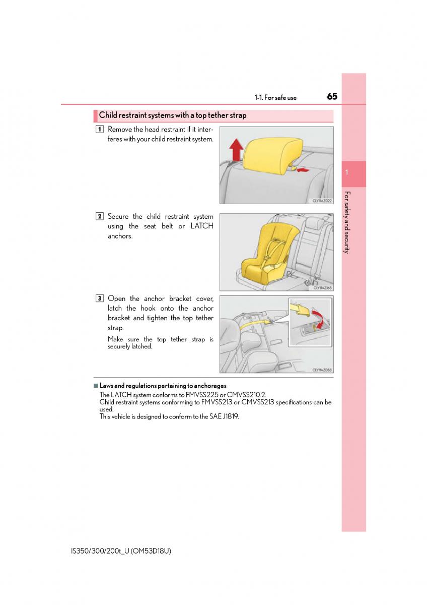 Lexus IS200t III 3 owners manual / page 65