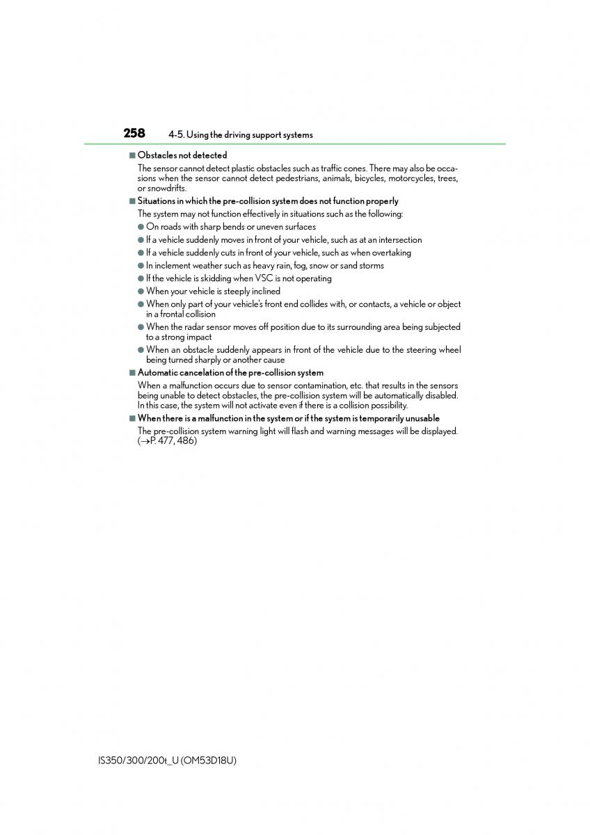 Lexus IS200t III 3 owners manual / page 258