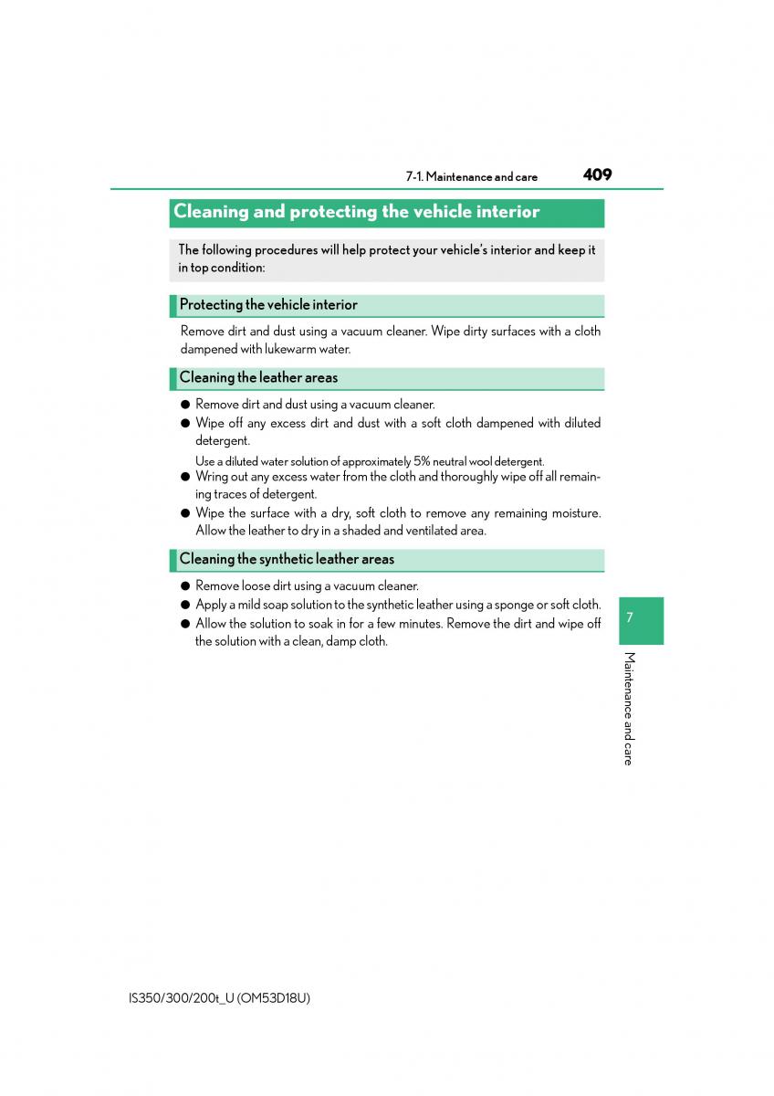 Lexus IS200t III 3 owners manual / page 409