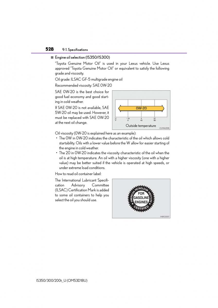 Lexus IS200t III 3 owners manual / page 528