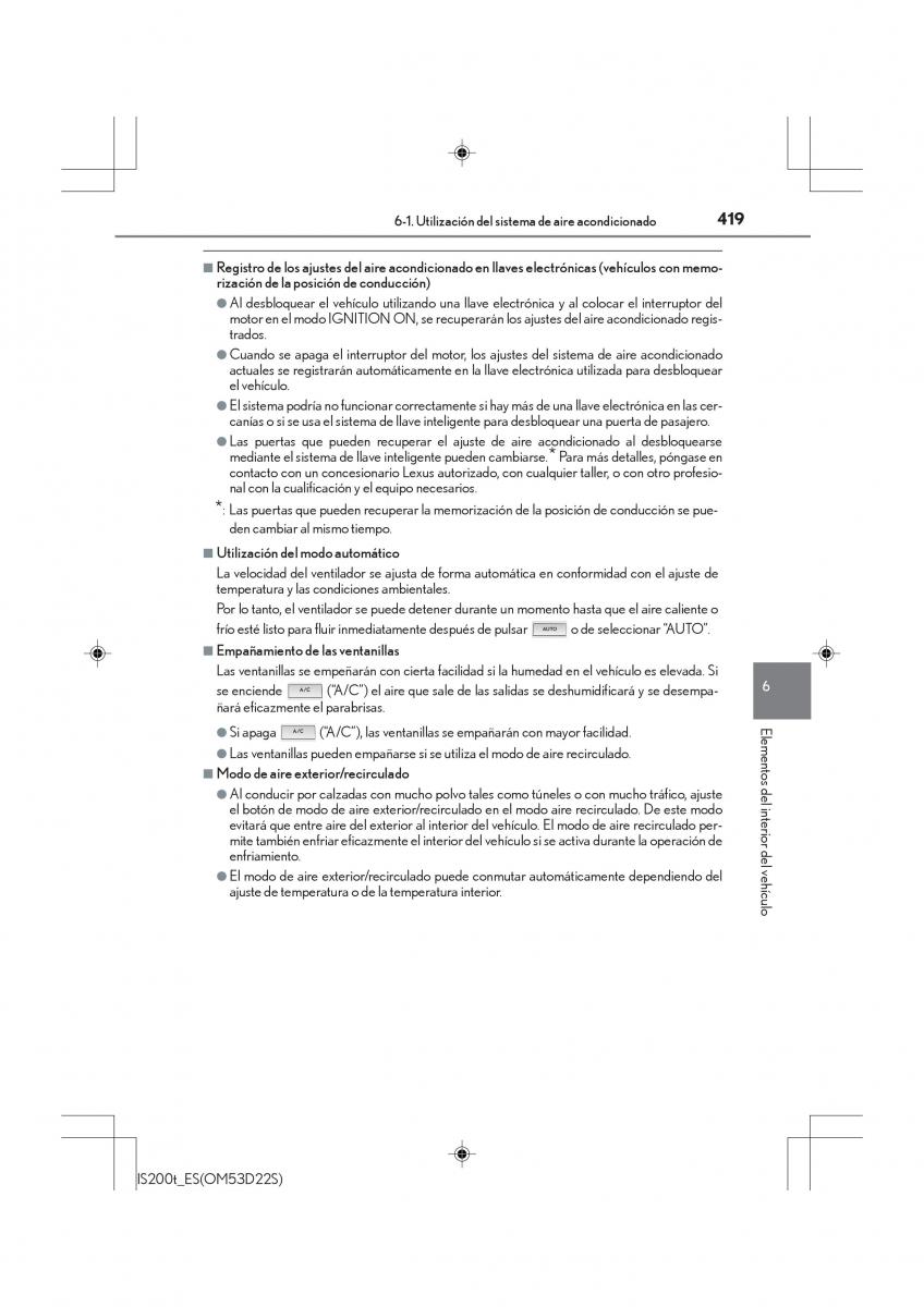 Lexus IS200t III 3 manual del propietario / page 419