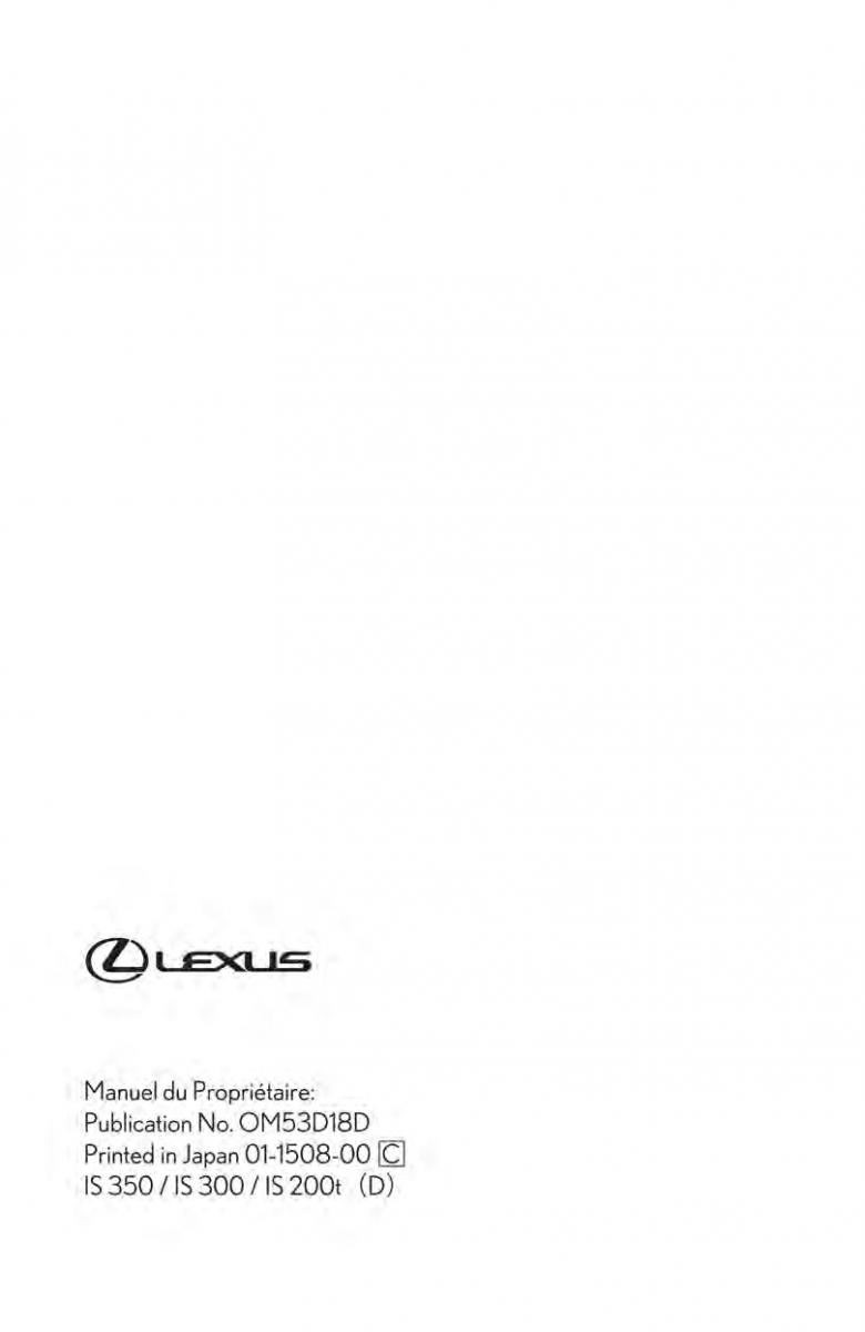 Lexus IS200t III 3 manuel du proprietaire / page 628