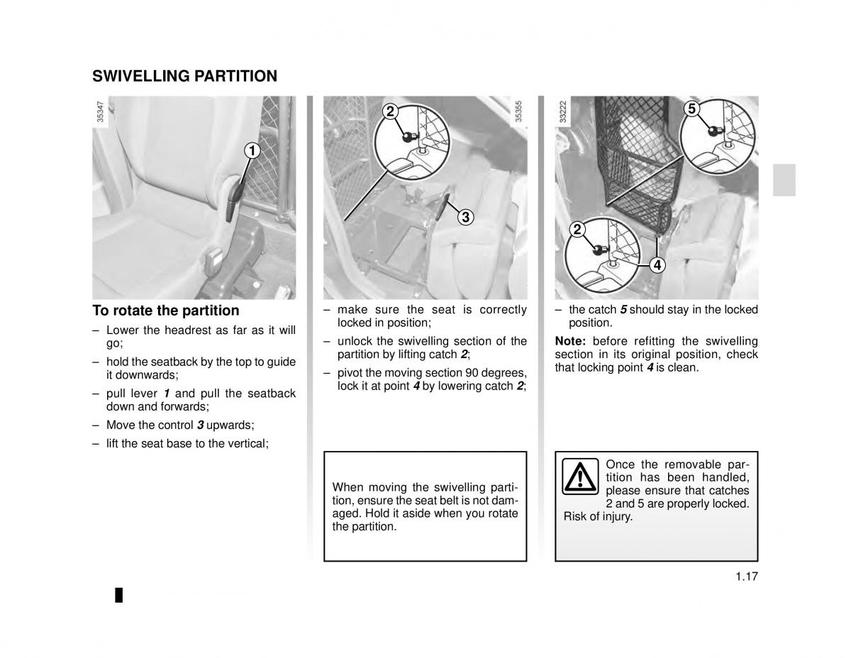 Dacia Dokker owners manual / page 23