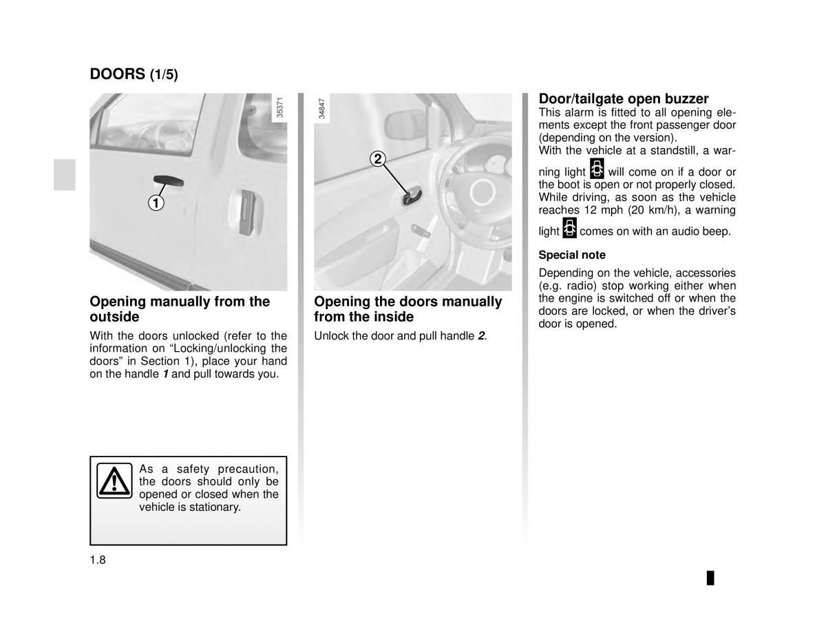Dacia Dokker owners manual / page 14