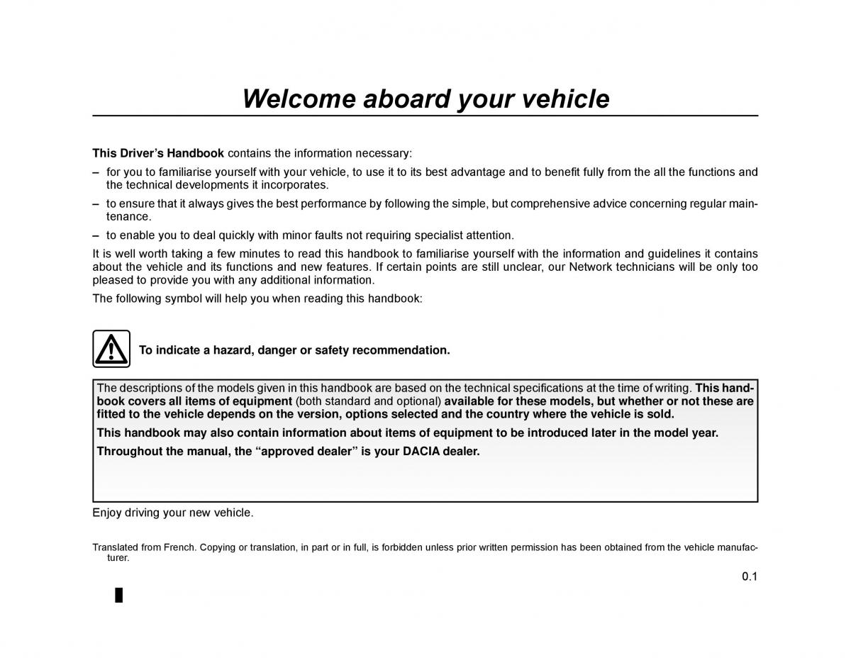 Dacia Dokker owners manual / page 3