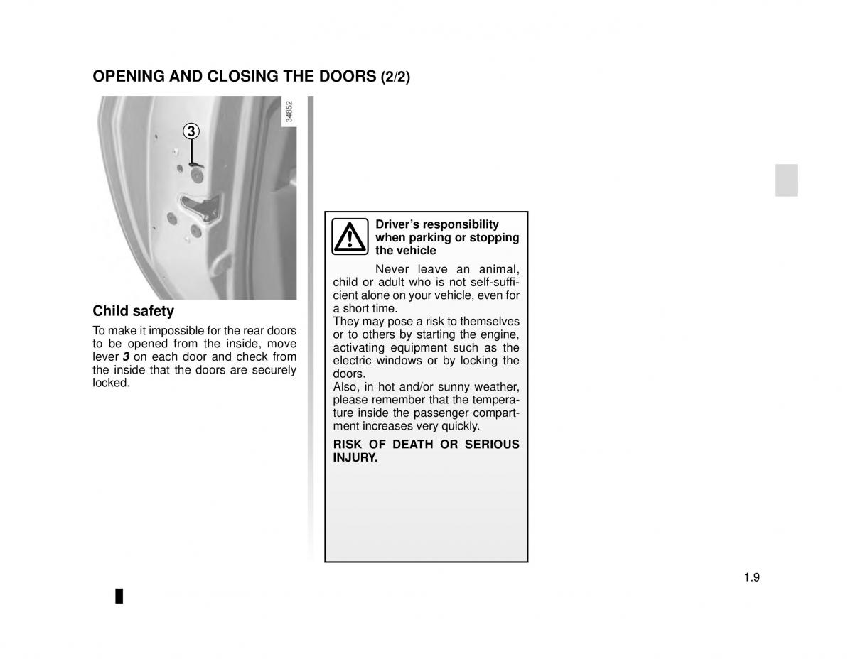 Dacia Lodgy owners manual / page 15