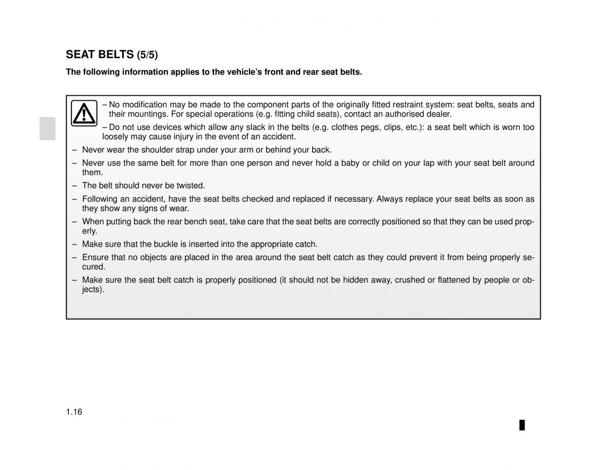 Dacia Lodgy owners manual / page 22