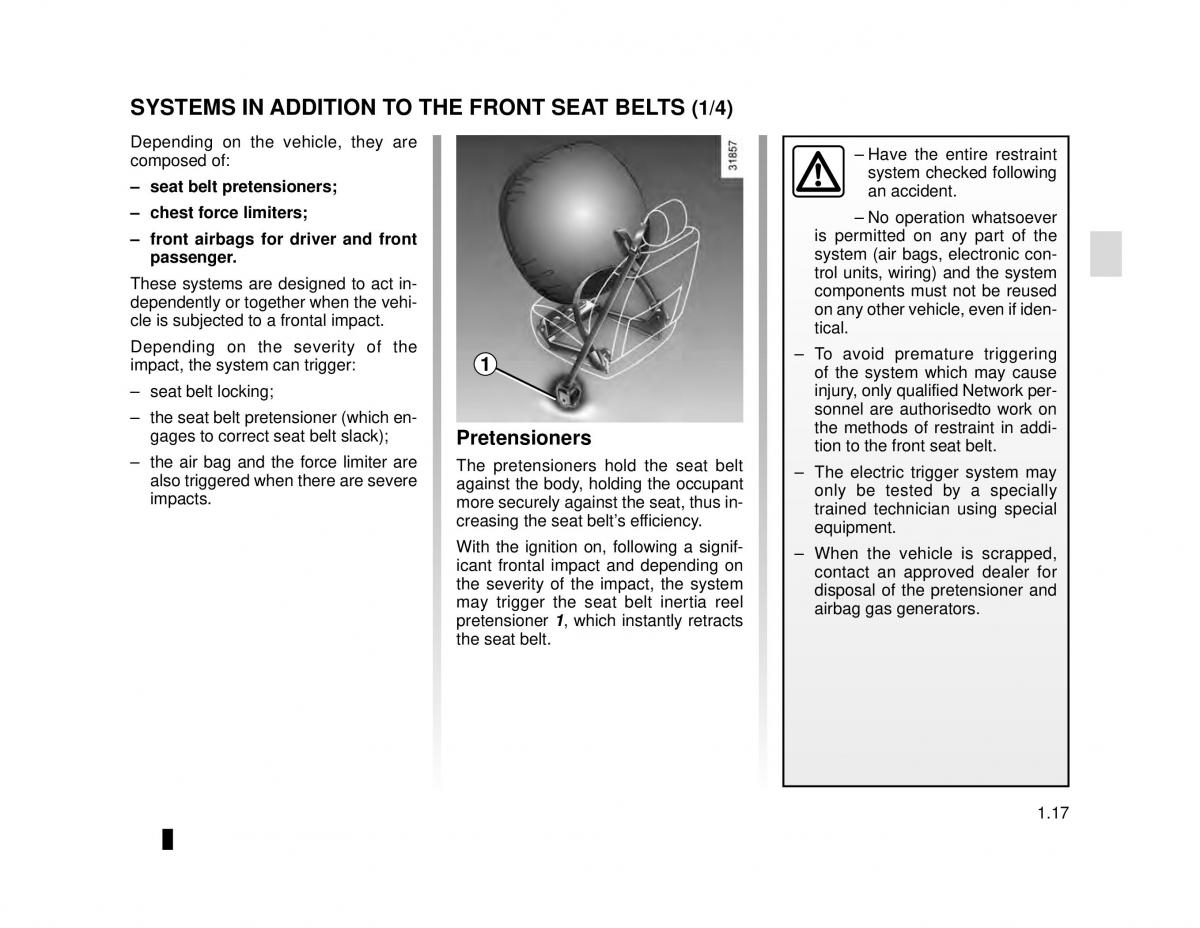 Dacia Lodgy owners manual / page 23
