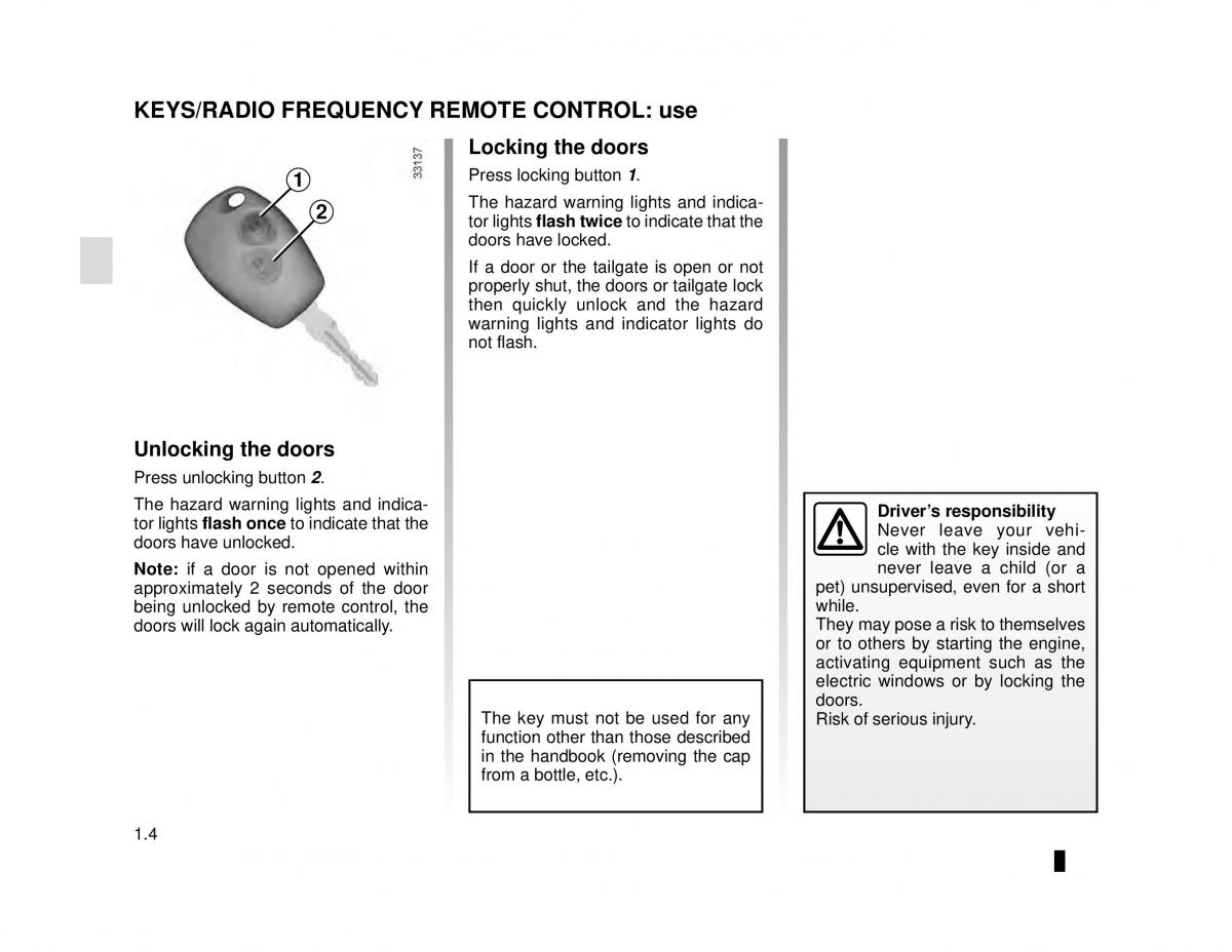 manual  Dacia Logan MCV Sandero II 2 owners manual / page 10