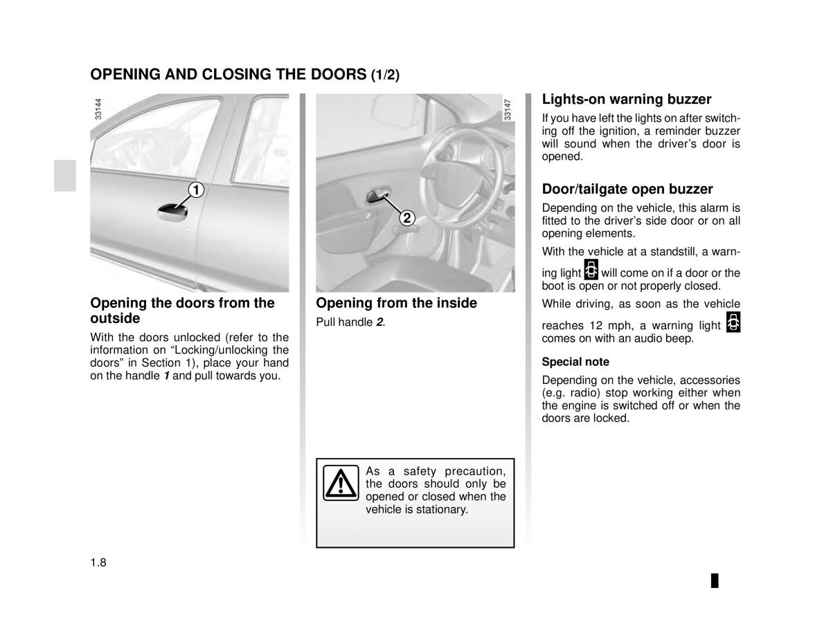 Dacia Logan MCV Sandero II 2 owners manual / page 14