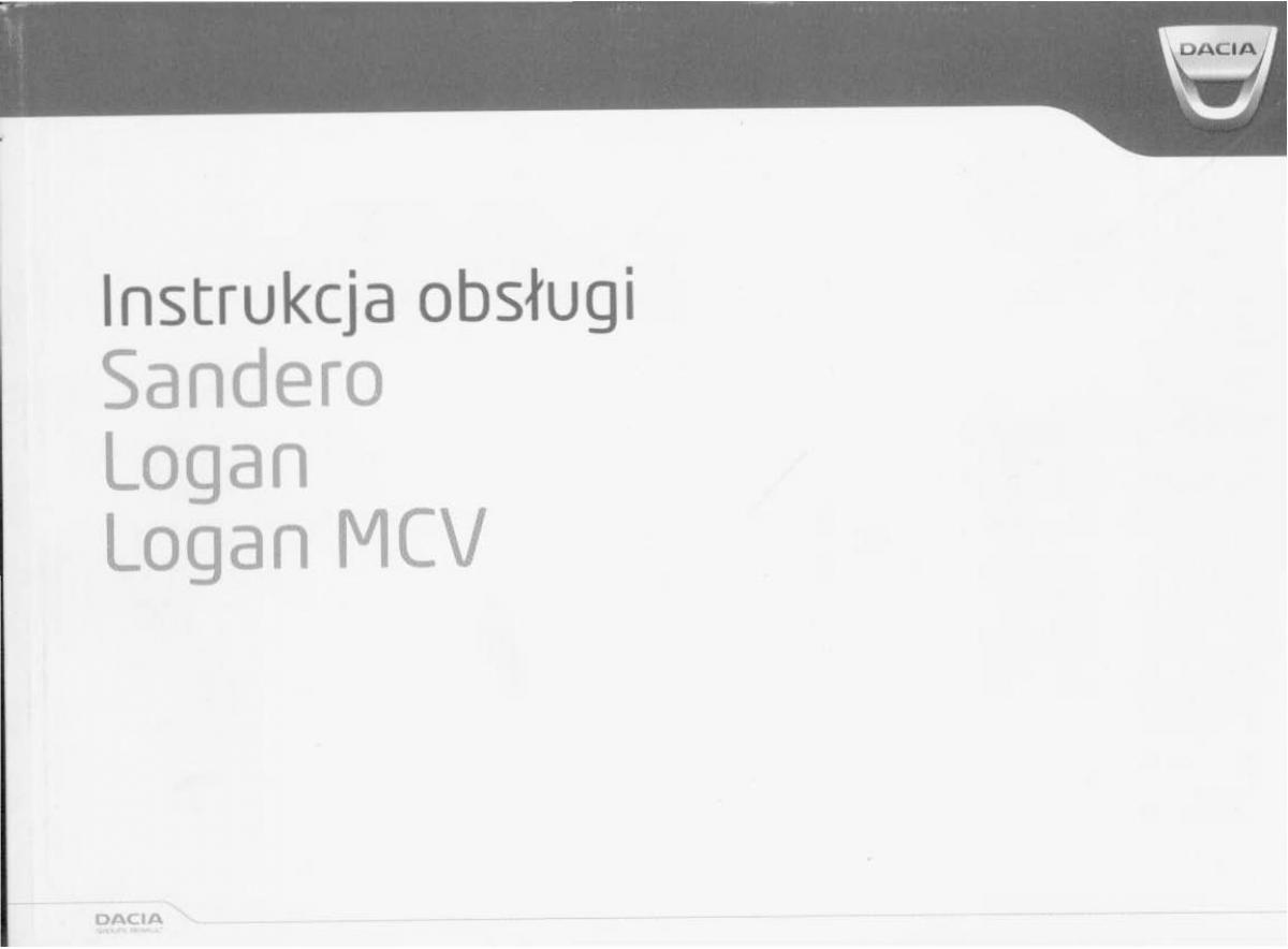 Dacia Logan MCV Sandero II 2 instrukcja obslugi / page 1