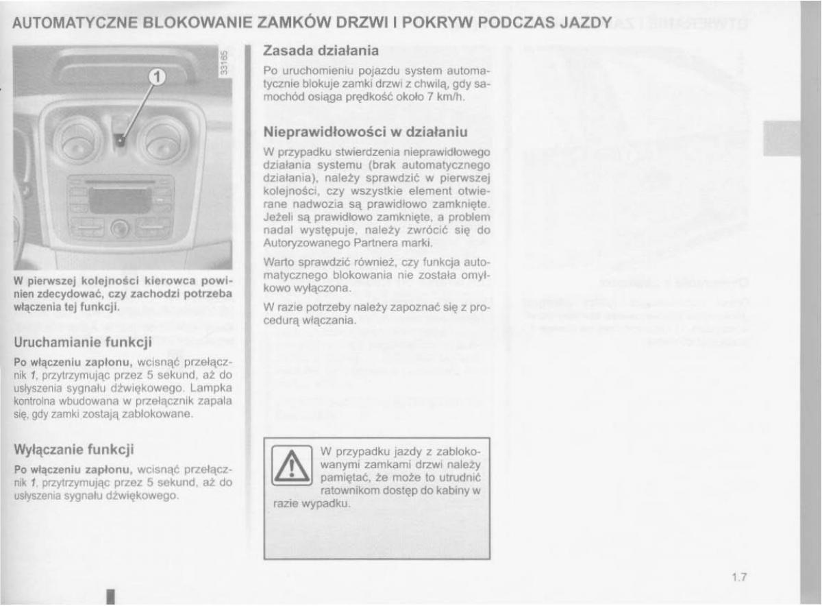 manual  Dacia Logan MCV Sandero II 2 instrukcja / page 11