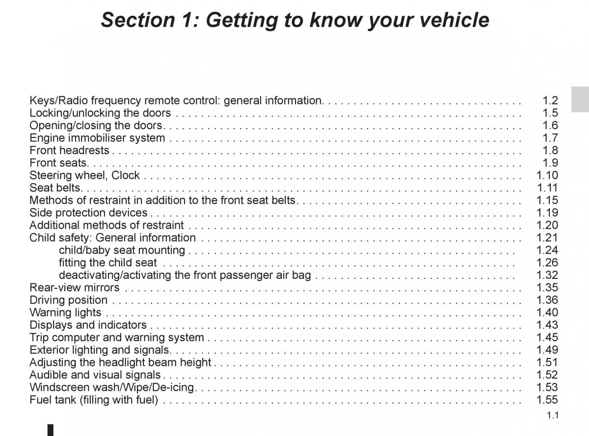 manual  Dacia Sandero I 1 owners manual / page 7