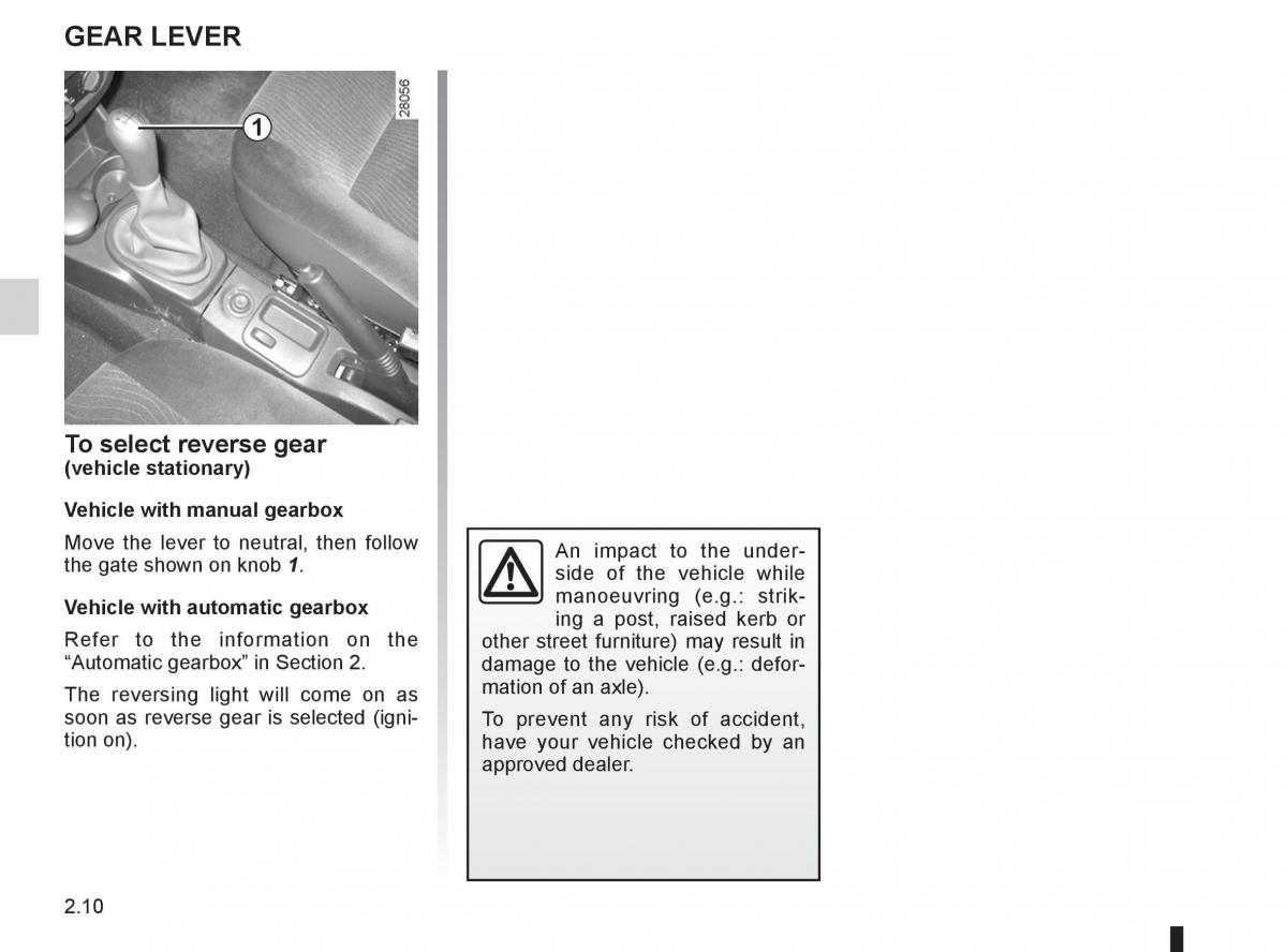 Dacia Sandero I 1 owners manual / page 74