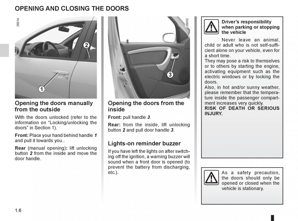 manual  Dacia Sandero I 1 owners manual / page 12