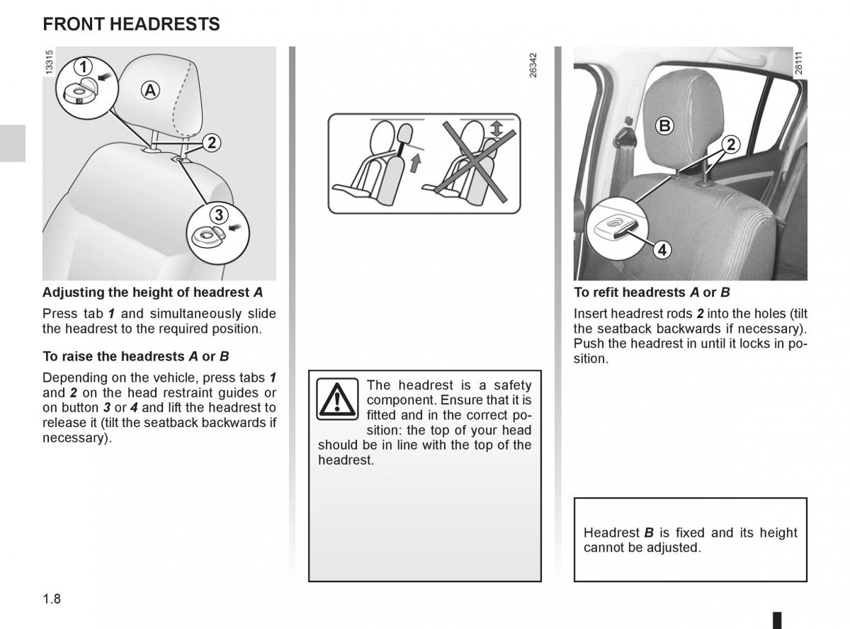 manual  Dacia Sandero I 1 owners manual / page 14