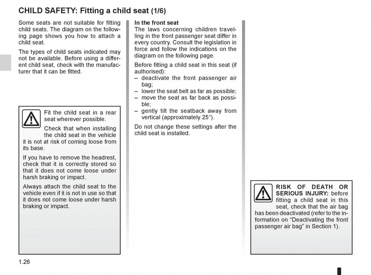 Dacia Sandero I 1 owners manual / page 32