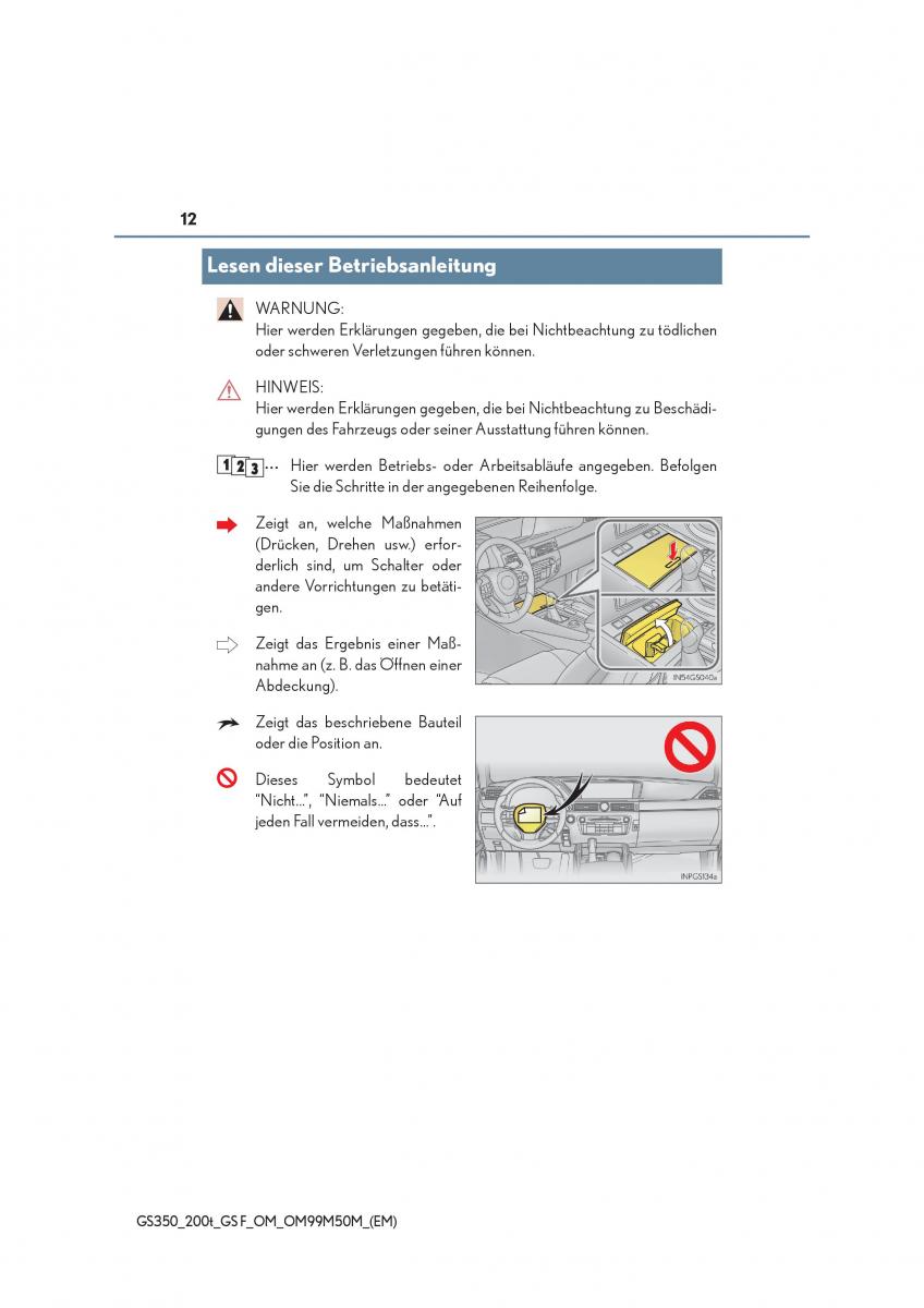 Lexus GS F IV 4 Handbuch / page 12